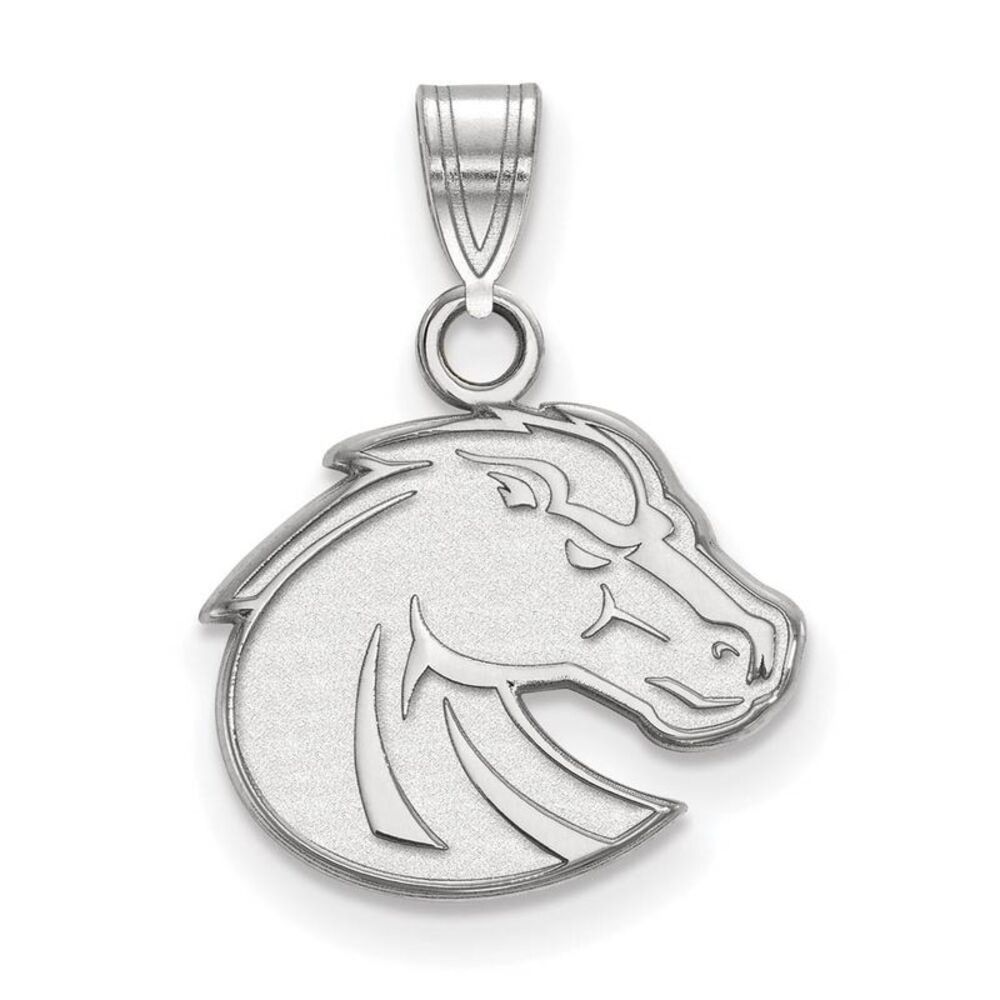 10k White Gold Boise State Small Mascot Pendant